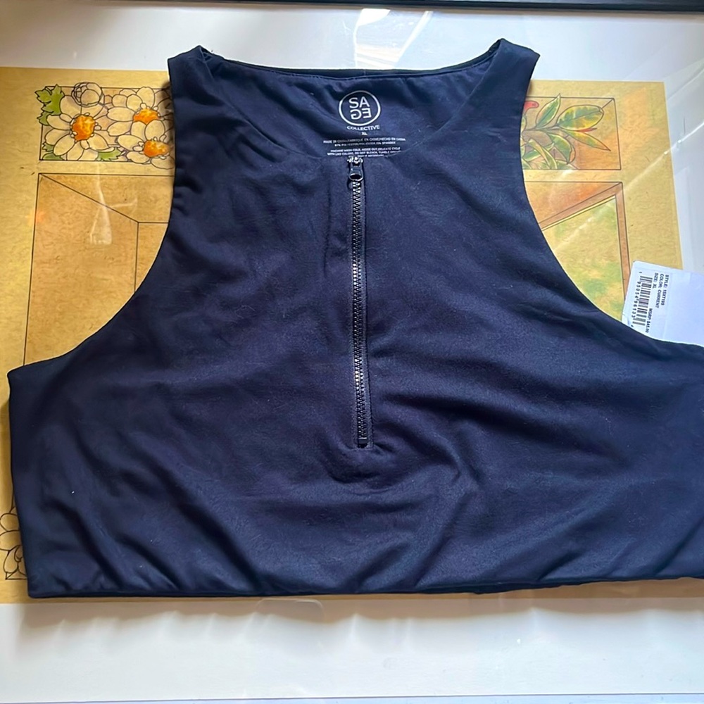 Zip up sports bra XL